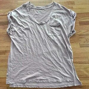 Aerie Oversized Short Sleeve Long Line Pockets Tee l SIZE MEDIUM